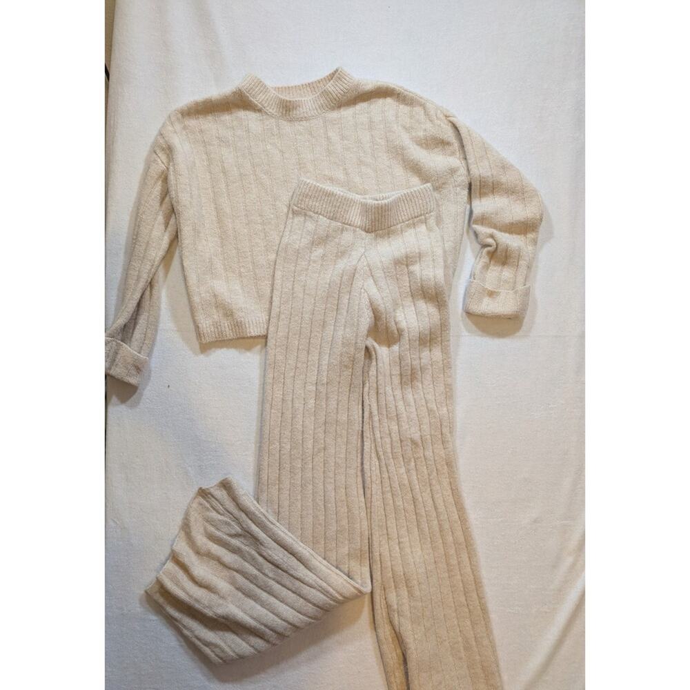 Sincerely Jules cream sweater pants set size XS